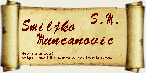 Smiljko Munćanović vizit kartica